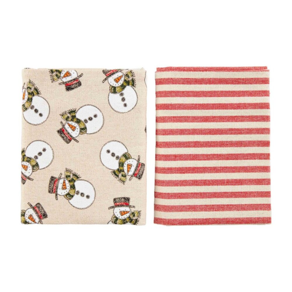 Mud Pie Snowman Christmas Towel Set/NWT